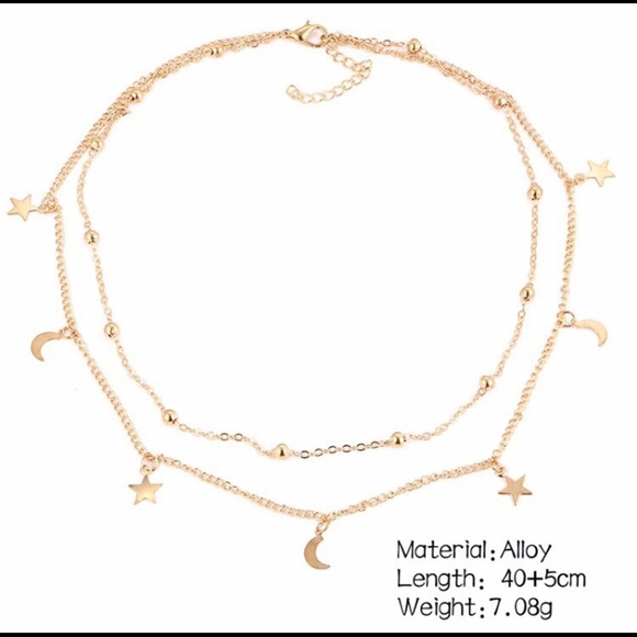 Moon Stars Choker Necklace - Picture 5 of 6
